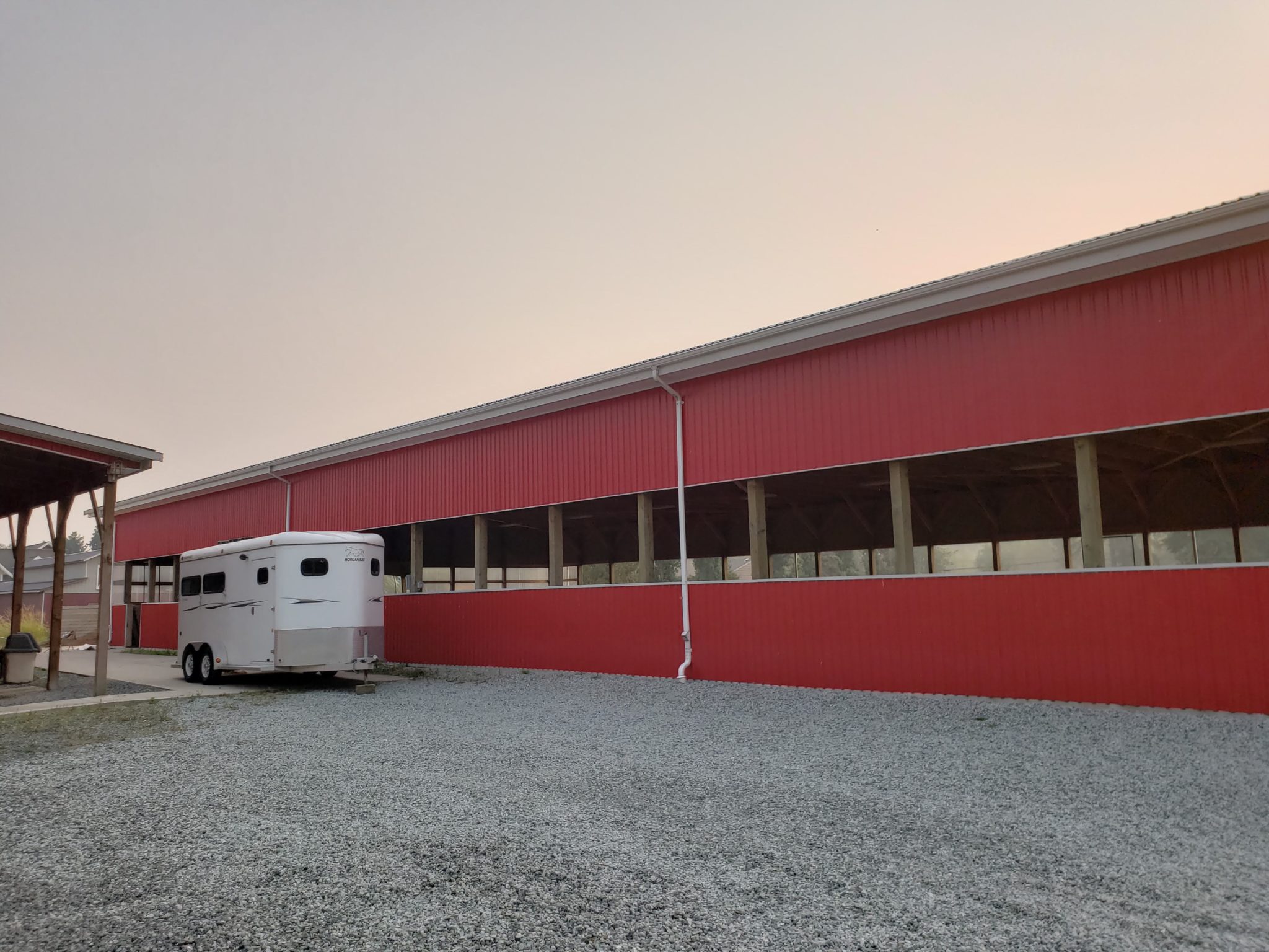 Commercial Pressure Washing exterior of horse stalls